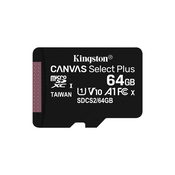 KINGSTON 64GB micSDXC Canvas Select Plus 100R A1 C, SDCS2/64GB