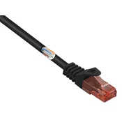 Renkforce Renkforce RF-5043806 RJ45 omrežni kabel\, Patch kabel CAT 6 U/UTP 3.00 m črna z zaščitnim zapornim zatičem\, brez halogena 1 kos, (20418142)