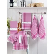 Hermia Set kuhinjskih krpa, 10 komada, 80% pamuk, 20% poliester, 45 x 65 cm, roze
