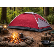 Camping jednokrevetni šator sa konstrukcijom - Tamno crveni ( KLK-115 )