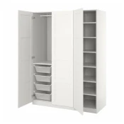 PAX / BERGSBO Garderober, bela/bela, 150x60x201 cm
