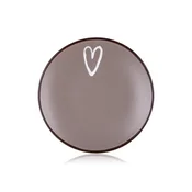 Banquet Desertni krožnik HEART 19 cm, rjav, komplet 6 kosov