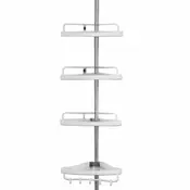 Teleskopski regal za prho DELMO, 92–306cm, bel Deuba
