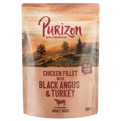 Purizon Adult 24 x 300 g - Black angus i puretina