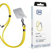 3MK EasyClip Yellow (black) phone lanyard