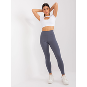 Graphite basic sports leggings made of cotton