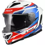Integralna motociklistička kaciga LS2 FF818 Storm III Komai sjajna bijelo-plavo-crvena