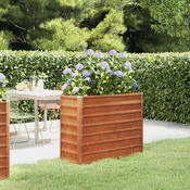 Povišena vrtna gredica boja hrde 100 x 40 x 77 cm celik COR-TEN