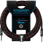 Kabel za gitaru Ibanez - SI20 BW, 6.3mm, 6.1m, crni/crveni
