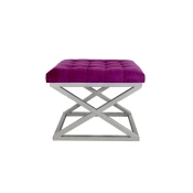 Lessentiel Maison Tabure 50x42x40cm, Srebrno-Bordo