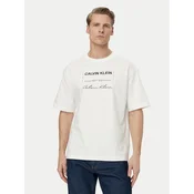 Calvin Klein Jeans Majica LV04RE827G Bela Regular Fit