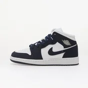 Air Jordan 1 Mid Kids Obsidian/ Obsidian-White-Grey Fog 6.5Y
