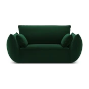 Tamno zelena baršunasti fotelja Vanda – Mazzini Sofas
