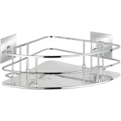 Wenko Quadro stojalo za prho in kad, 27.5 cm, srebrno