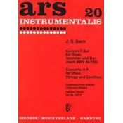 BACH:KONZERT F-DUR BWV 49/169 OBOE STREICHER UND B.C. SCORE