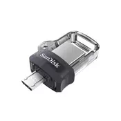 SANDISK USB flash memorija 256 GB MicroUSB Dual Drive - 67087,  USB 3.0 / microUSB, 256GB, do 150 MB/s, Transparentna/Srebrna