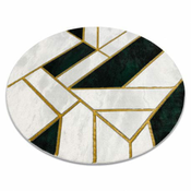eoshop Koberec okrogel EMERALD exclusive 1015 glamur, eleganten marmor, geometrijska steklenica zelena/zlata ( - Velikost: krog 160 cm)