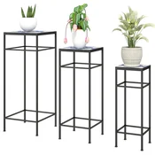 Homestar Set stojal za rastline 3 kosi 28x28x71 cm modro-bela kovina