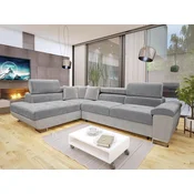 Kotna garnitura Comfivo 290 (Rinaldi 15 + Rinaldi 13) Siva, Funkcija spanjeFunkcija spanje, PredalPredal, 270x202x71cm