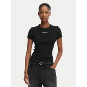 Tommy Jeans Majica Script Rib DW0DW22809 Črna Slim Fit