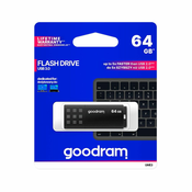 GoodRam USB ključek Goodram UME3 64 GB, USB Type-A 3.0, črn, kapaciteta 64 GB, hitrost branja 60 MB/s, hitrost pisanja 20 MB/s