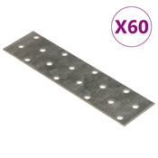 vidaXL Perforirane plošče 60 kosov 2 mm 160x40 mm pocinkano jeklo