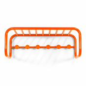 Oranžen kovinski stenski obešalnik s polico Retro – Spinder Design