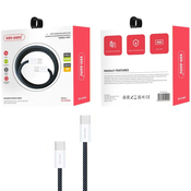 Hiter polnilni magnetni USB-C na USB-C kabel - črna KP34188