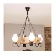 Brilagi - Luster na lancu QUEEN 4xE14/40W/230V hrast