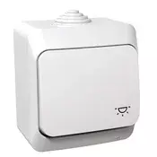 Schneider WDE000513 CEDAR PLUS prekidač za lampu, IP44, bijeli, jednopolni, gumb na pritisak