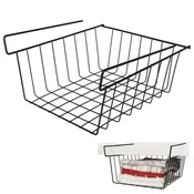 shumee Črna kovinska viseča košara za polico 27,5x25x14 cm