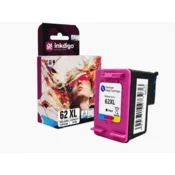 Inkdigo tusz 62XL kompatybilny z HP DeskJet InkAdvantage5645 OfficeJet 200 Certyfikat TÜV