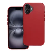 OEM Ovitek za iPhone 16 PLUS Leather Mag Cover, združljiv z MagSafe, rdeč