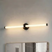 Lucande LED stenska svetilka Melisa, črna, 90 cm, CCT, IP44 - Kopalnica - Sodobni - črna, bela - Steklo