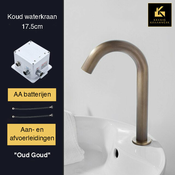 Kranig Kraanwerk Senzor Ultima razreda A | Staro zlato | Brezdotična pipa | WC soba | Staro zlato | Minimalizem, (21731764)