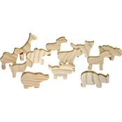 EDUPLAY Komplet lesenih figur živali iz 12 kosov