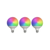 LUUMR Smart LED, 3, E27, G125, 9W, RGBW, CCT, mat, Tuya - bela mat barva - Plastika