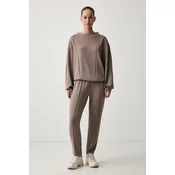 EA7 Emporio Armani Trenirka 7W000194 AF24375 U6100 Temno bež Relaxed Fit