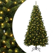 Vidaxl Umetno Zložljivo Božično Drevo 240 cm 600 LED Toplo bela PVC