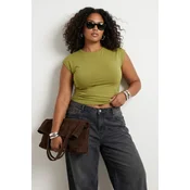 Trendyol Curve Ženska bluza Tbbss26Af00053, Oil Green-Green