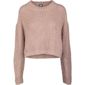 Womens wide oversize sweater in dark brown color