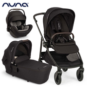 nuna otroški voziček 3v1 swiv™ + lytl™ + arra™ flex caviar