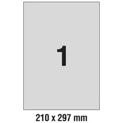 ETIKETE LASER 210X297MM POLYESTER PK20L ZWECKFORM L6013-20 SREBRNE