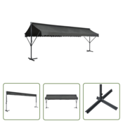 začasna blagovna znamka The Living Store Prostostoječa tenda 600x300 cm antracitna - Tenda, (21743755)