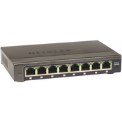 NETGEAR GS108E, Upravljano, Gigabit Ethernet (10/100/1000), Puni dostrani ispis