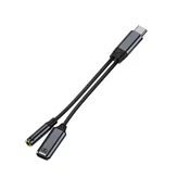 INF USB-C na 3,5 mm avdio adapter z 100W PD polnjenjem in vgrajenim DAC Gray, (5000276541)