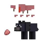 Figurica Mattel Minecraft Armored Wolf - 8 cm (JJR99)