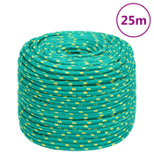 shumee vidaXL Vrv za čoln zelena 6 mm 25 m polipropilen