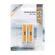 home Baterija punjiva AA, 700mAh, NiMh, blister 2 kom - M 702AA 25672