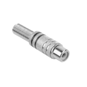 CABLETECH RCA prikljucak, metalni, 2 crne pruge